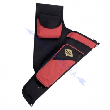 Kołczan sportowy Cartel LITE Deluxe - czerwony 3 rurkowy